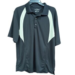 Grand Slam Golf Polo Shirt Mens L Large Black Performance Golfing Activewear‎